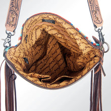 Burgundy Saddle Blanket Tooled Bag