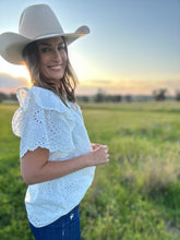 Bailey White Ruffle Top