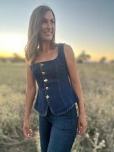 Goldie Denim Button Top