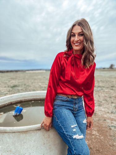 Joy Red Blouse