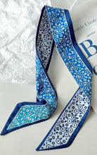 Blue & White Floral Twilly