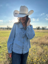 Quincy Denim Long Sleeve Blouse