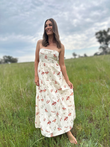 Poppy Western Tune Midi Dress