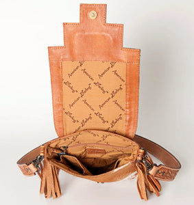 Cowhide Saddle Blanket Crossbody Bag