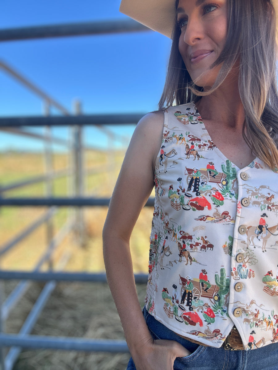 Droving West Vest – Wild Rose Country