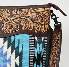 Blue Aztec Saddle Blanket Bag