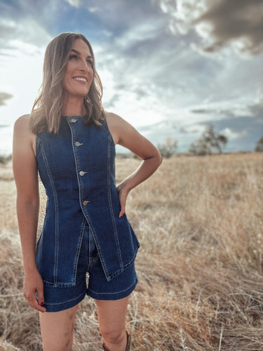 Dylan Denim Top