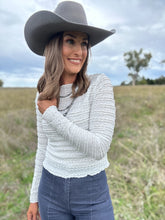 Charlee White Textured Top