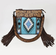 Blue Aztec Saddle Blanket Bag