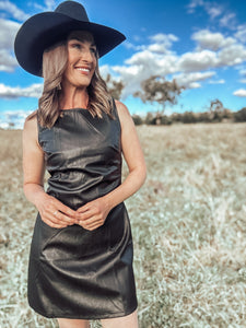 Casey Black Pleather Dress
