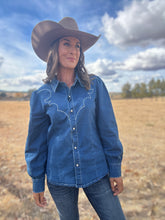 Buckstitch Denim Top