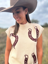 Lucky Horse Shoe Knit Vest