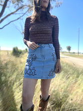 Elko Embroidered Denim Skirt