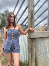 Ariana Buckle Strapless Top