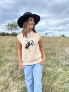 Howdy Bronc Knit Vest