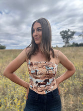 Dash Running Horses Crop Top