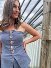 Ariana Buckle Strapless Top