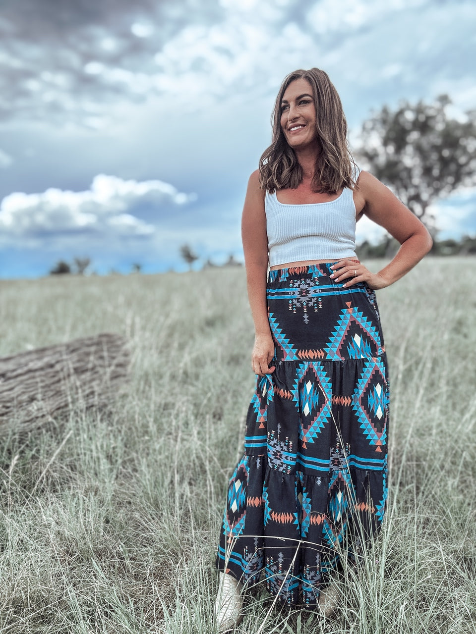 Aztec maxi hotsell skirt outfit