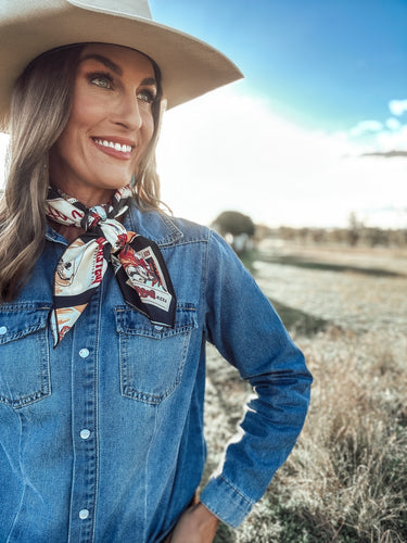 Wild West Cowboy Print Wild Rag