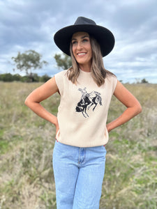 Howdy Bronc Knit Vest