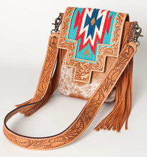 Cowhide Saddle Blanket Crossbody Bag