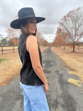 Kenna Black Denim Vest