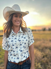 Phoenix Teal Western Top