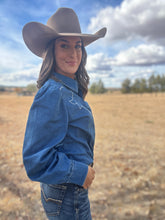 Buckstitch Denim Top