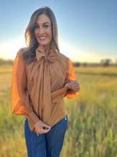 Blaze Camel Bow Blouse