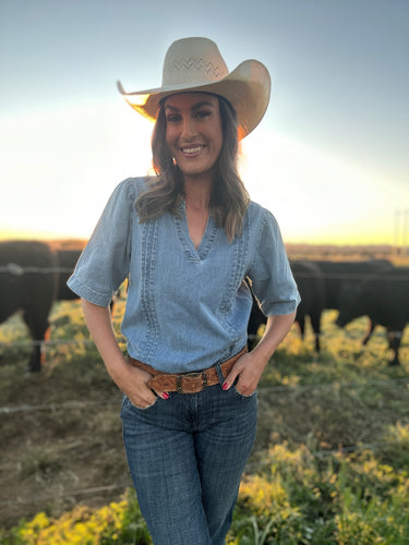 Layton Denim Top