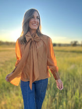 Blaze Camel Bow Blouse