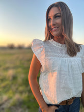 Amarie White Ruffle Top