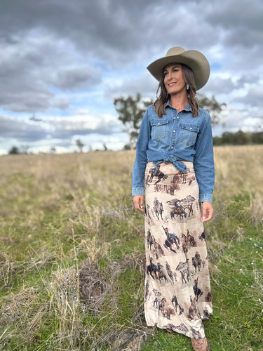 Anina Cowboy Maxi Skirt