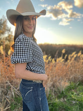 Gianni Gingham Top