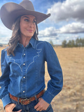 Buckstitch Denim Top