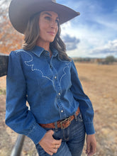 Buckstitch Denim Top