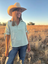 Daynah Green Stripe Top