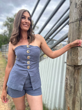 Ariana Buckle Strapless Top