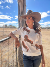 Running Horses Knit Top