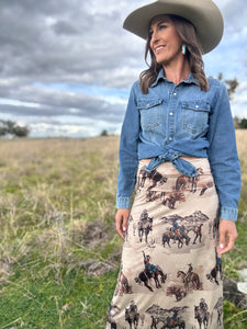 Anina Cowboy Maxi Skirt