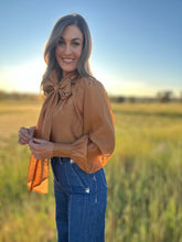 Blaze Camel Bow Blouse