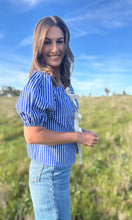 Rachael Stripe Bow Top
