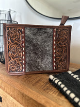 Cowhide Tooled Leather Crossbody Bag