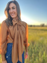 Blaze Camel Bow Blouse