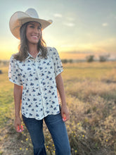 Phoenix Teal Western Top