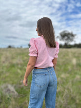 Bryleigh Coral Stripe Top