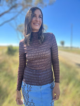 Alphie Brown Mesh Top