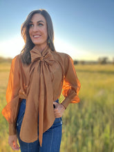 Blaze Camel Bow Blouse