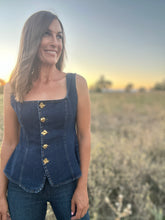 Goldie Denim Button Top