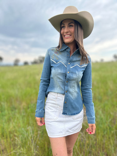 Lucky Horse Denim Shirt